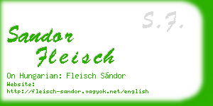 sandor fleisch business card